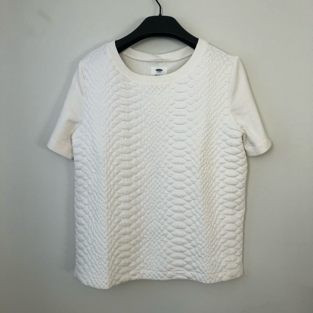 Old Navy Snake Print White Shirt